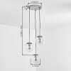 Suspension Gastor, trois abat-jour en grappe pour table à manger, réglable au montage