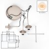 Suspension Gastor, trois abat-jour en grappe pour table à manger, réglable au montage