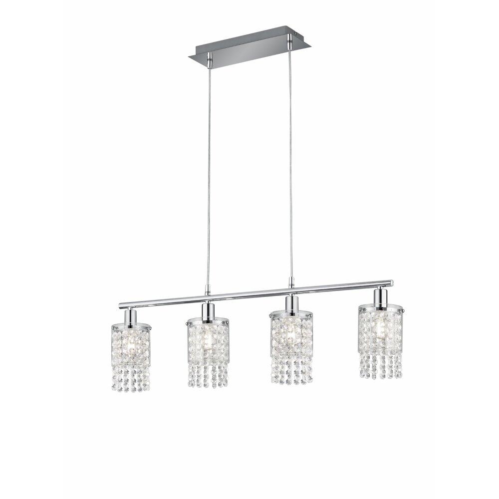 Suspension Reality Posh Chrome, 4 lumières main product photo