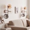 Applique murale Koyoto en lot de 2, abat-jour fumés, ambrés et clairs