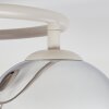 Plafonnier moderne Koyoto à trois abat-jour ronds en verre chromé fumé ø 15 cm