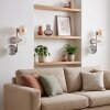 Applique murale Koyoto moderne à 3 abat-jour fumés, ambrés et clairs, lot de 2