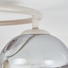 Plafonnier Koyoto à anneaux circulaires, 3 abat-jour en verre ambre, fumé et clair