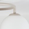 Plafonnier Koyoto moderne à 3 lumières, abat-jour ronds en verre blanc