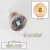 Applique murale moderne Gastor en lot de 2 avec abat-jour rond en verre ambré