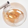 Applique murale Koyoto moderne, lot de 2, 3 abat-jour ronds en verre ambre