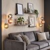Applique murale Gastor rétro en set de 2, 3 lumières avec verre multicolore