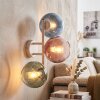 Applique murale moderne Koyoto à trois abat-jour en verre multicolores superposés