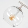 Plafonnier moderne Koyoto à 4 abat-jour ronds en verre clair, E14, 25 Watt
