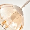 Plafonnier moderne Koyoto à 5 lumières en grappe, abat-jour ambrés et clairs