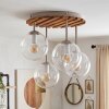 Plafonnier en grappe Gastor moderne, 4 lumières et abat-jour ronds en verre clair
