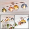 Plafonnier Koyoto à 4 lumières avec abat-jour multicolores dimmable par variateur externe