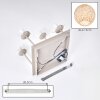 Plafonnier Basto à 4 lumières avec abat-jour sphériques écru en bambou tressé