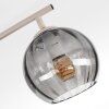 Plafonnier moderne Koyoto à 4 abat-jour ronds en verre fumé, ø 15 cm, E14