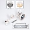 Applique murale moderne Koyoto en set de 2, avec 3 abat-jour en verre