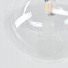 Plafonnier moderne Chehalis en grappe à 4 abat-jour ronds en verre clair, ø 15 cm