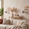 Applique murale à trois lumières Koyoto, lot de 2, abat-jour fumé, ambre et clair