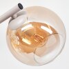Applique murale à trois lumières Koyoto, lot de 2, abat-jour fumé, ambre et clair