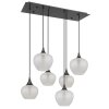 Maxy Globo suspension 6 points lumineux, longueur 80 cm, salle à manger moderne