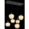 Maxy Globo suspension 6 points lumineux, longueur 80 cm, salle à manger moderne