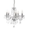 Nowa Marie lustre à pampilles, chandelier 5 lumières style antique pour salon