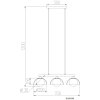 NOWA Eva suspension 3 lumières G9 moderne 70 cm salon salle à manger