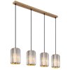 NOWA Run suspension à 4 flammes, luminaire suspendu E27, 88 cm pour salle à manger