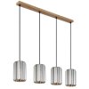 NOWA Run suspension à 4 flammes, luminaire suspendu E27, 88 cm pour salle à manger