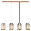 NOWA Run suspension à 4 flammes, luminaire suspendu E27, 88 cm pour salle à manger