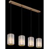 NOWA Run suspension à 4 flammes, luminaire suspendu E27, 88 cm pour salle à manger