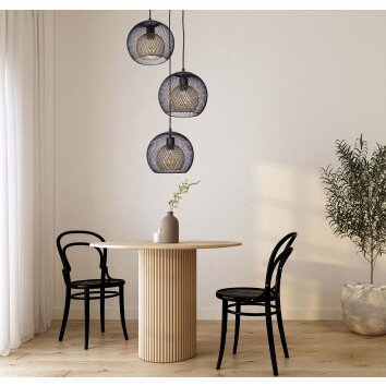 Selina NOWA suspension moderne 3 flammes diamètre 45 cm pour salle à manger, cuisine, salon