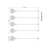 NOWA Tom suspension moderne, luminaire suspendu pour salle à manger, 4 flammes E14