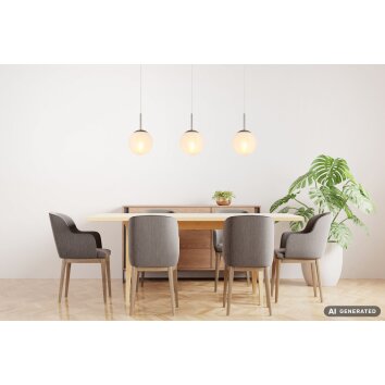 NOWA Kop suspension luminaire à 3 flammes 104 cm E27 60 W design moderne