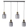 NOWA Ando suspension 4 flammes réglable E27, design moderne pour salle à manger