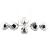 NOWA Pilar suspension moderne à 8 flammes, design graphique pour salon et salle à manger