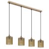 NOWA Leeds lustre suspension 4 flammes moderne E14 87 cm pour salle à manger et salon