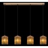 NOWA Leeds lustre suspension 4 flammes moderne E14 87 cm pour salle à manger et salon