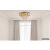NOWA London plafonnier chandelier rond décoratif à pampilles 5 lumières E14 Ø 46 cm