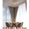 NOWA London plafonnier chandelier rond décoratif à pampilles 5 lumières E14 Ø 46 cm