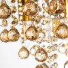 NOWA London plafonnier chandelier rond décoratif à pampilles 5 lumières E14 Ø 46 cm