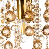 NOWA London plafonnier chandelier rond décoratif à pampilles 5 lumières E14 Ø 46 cm