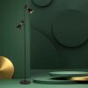 Steinhauer Preto lampadaire sur pied salon 2 spots GU10 orientables moderne