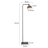 Steinhauer Pintino lampadaire sur pied classique GU10, tête pivotante, interrupteur