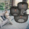 Steinhauer Sable suspension luminaire ronde E27 longueur 55 cm design moderne