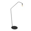 Steinhauer Zig-Zag lampadaire arc pour salon E27, abat-jour frangé, moderne
