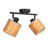 Steinhauer Bambus plafonnier double spot E14 moderne, à 2 lampes orientables
