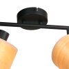 Steinhauer Bambus plafonnier double spot E14 moderne, à 2 lampes orientables