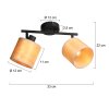 Steinhauer Bambus plafonnier double spot E14 moderne, à 2 lampes orientables