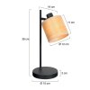 Steinhauer Bambus lampe de table orientable, lampe de lecture de table E14
