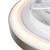 Steinhauer Plafonnier LED Flady rond et plat, dimmable, 2700 Kelvin blanc chaud en argenté